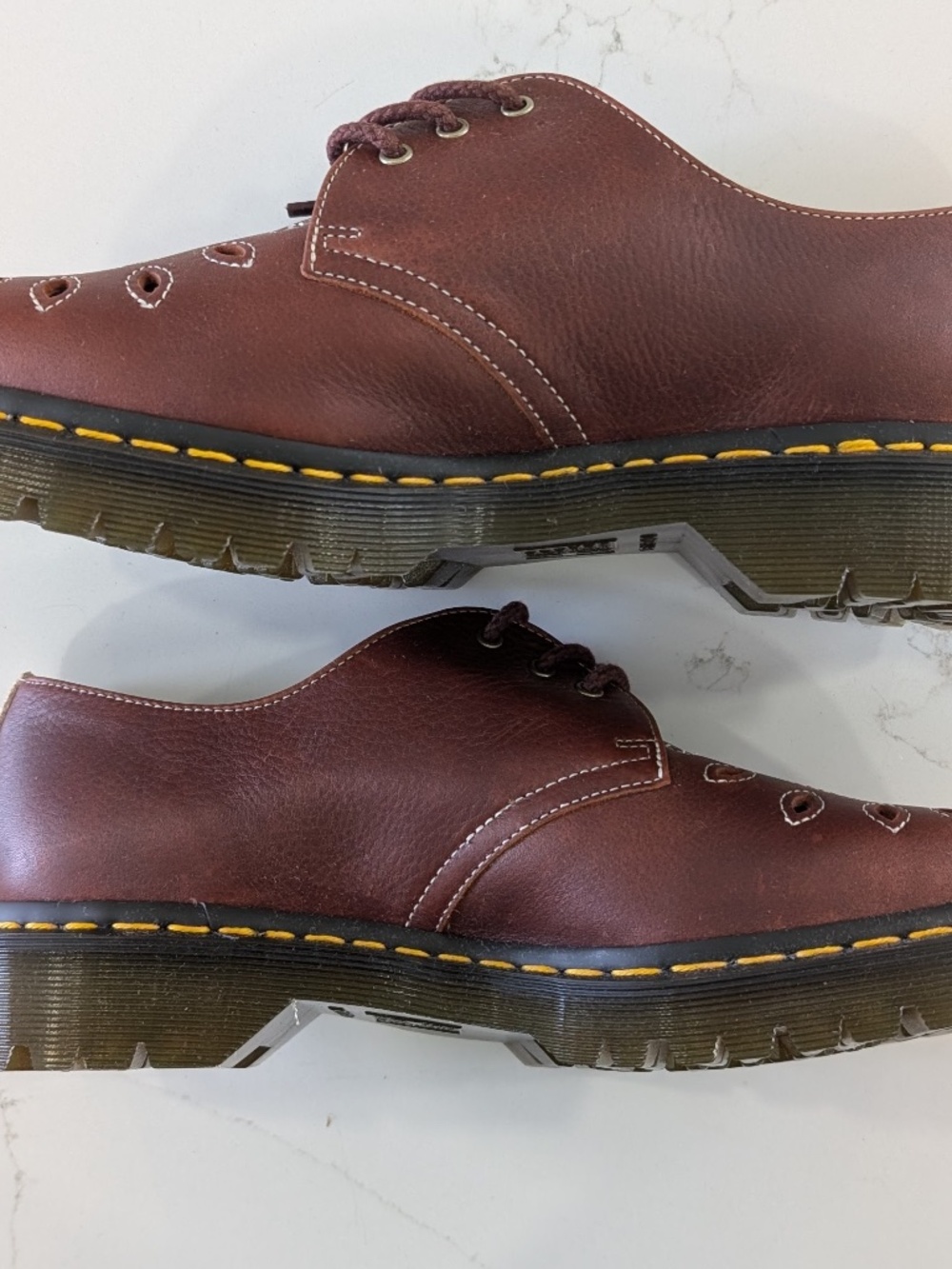 Dr. Martens 1461 Made in England Desert Oasis Suede Oxford Cutout Brown UK 7 - Picture 15 of 15